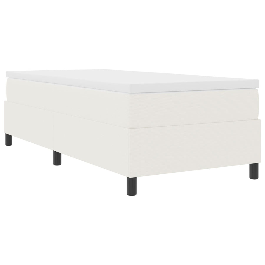 Boxspring Bed Met Matras Crème 100X200 Cm Corduroy Stof