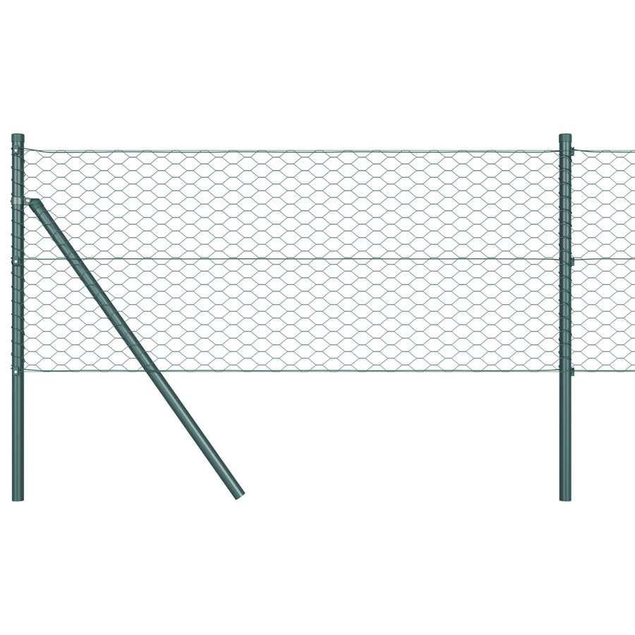 Hexagon Fence 0.5X10 M Staal Groen 10 x 0.5 m 50 mm