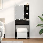 Kaptafel met lade 60x40x140 cm zwart eiken