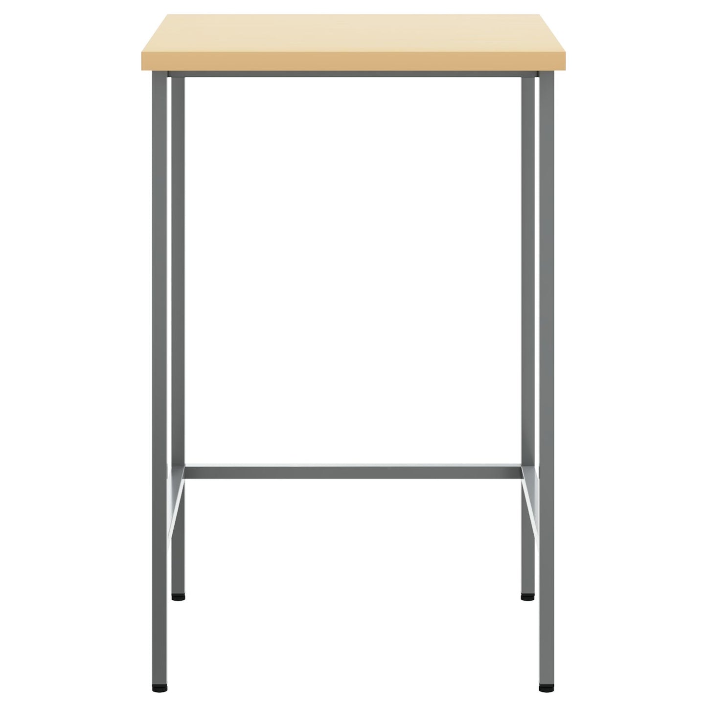 Werktafel 55X55X85 Cm Staal En Bewerkt Hout Grijs Hoektafel