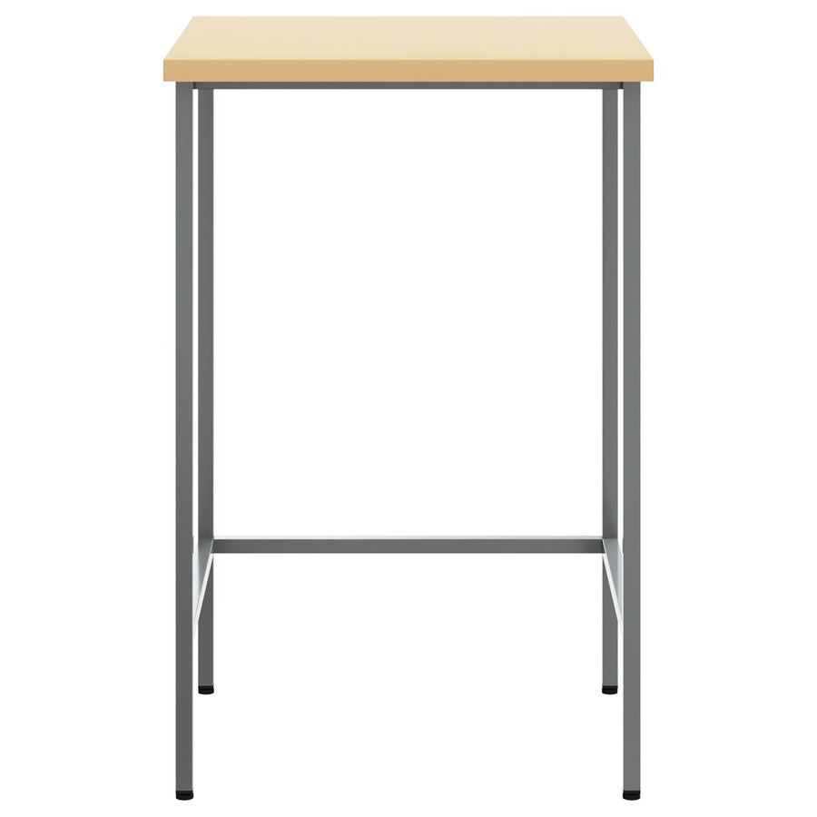 Werktafel 55X55X85 Cm Staal En Bewerkt Hout Grijs Hoektafel