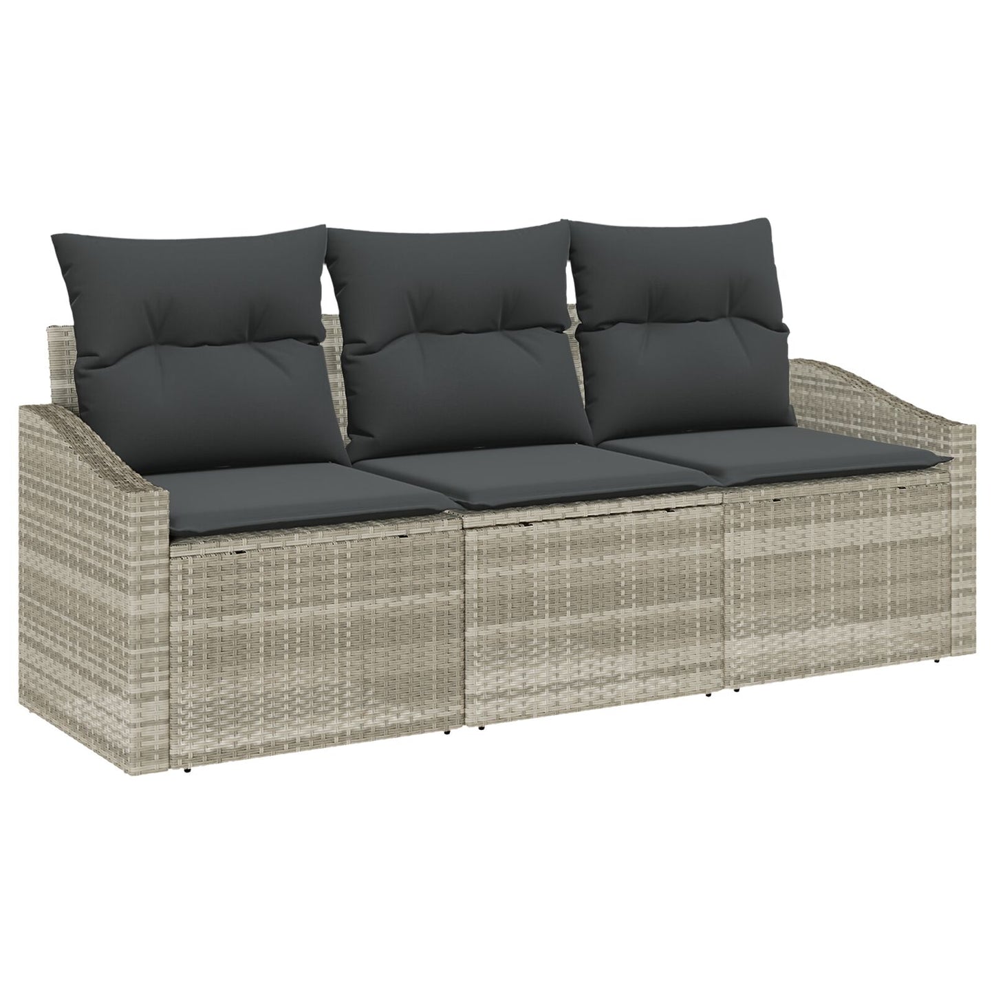Tuin Sofa Set Set Van 3 Grijs Gegalvaniseerd Staal
