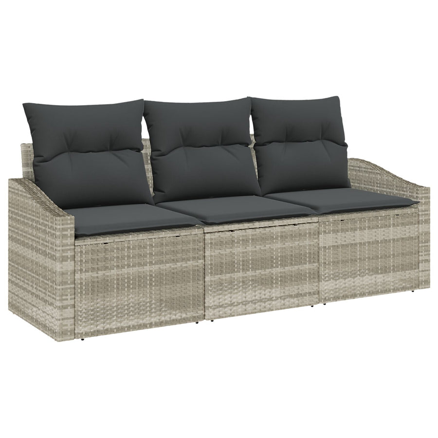 Tuin Sofa Set Set Van 3 Grijs Gegalvaniseerd Staal