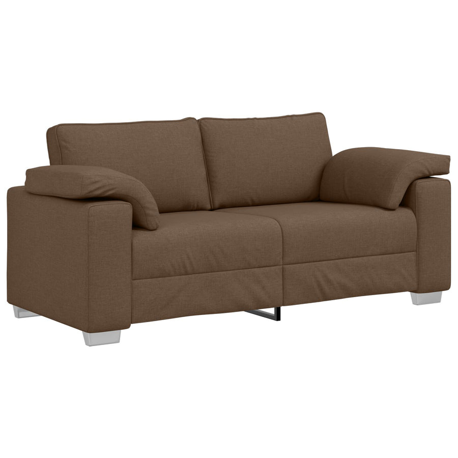Bank Polyester Middelgroot Afneembare Hoezen 3-Zits Bank Bruin 140 cm