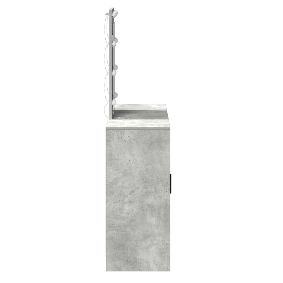 Kaptafel Met Led Verlichting Betonnen Grijs 102X33X135 Cm Beton grijs