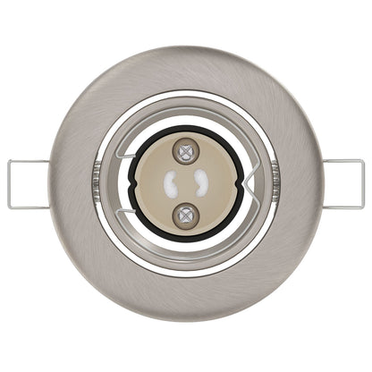 Lampen Set Van 12 Metaal 9 Cm Ingebouwde Lampen Rond Zilver