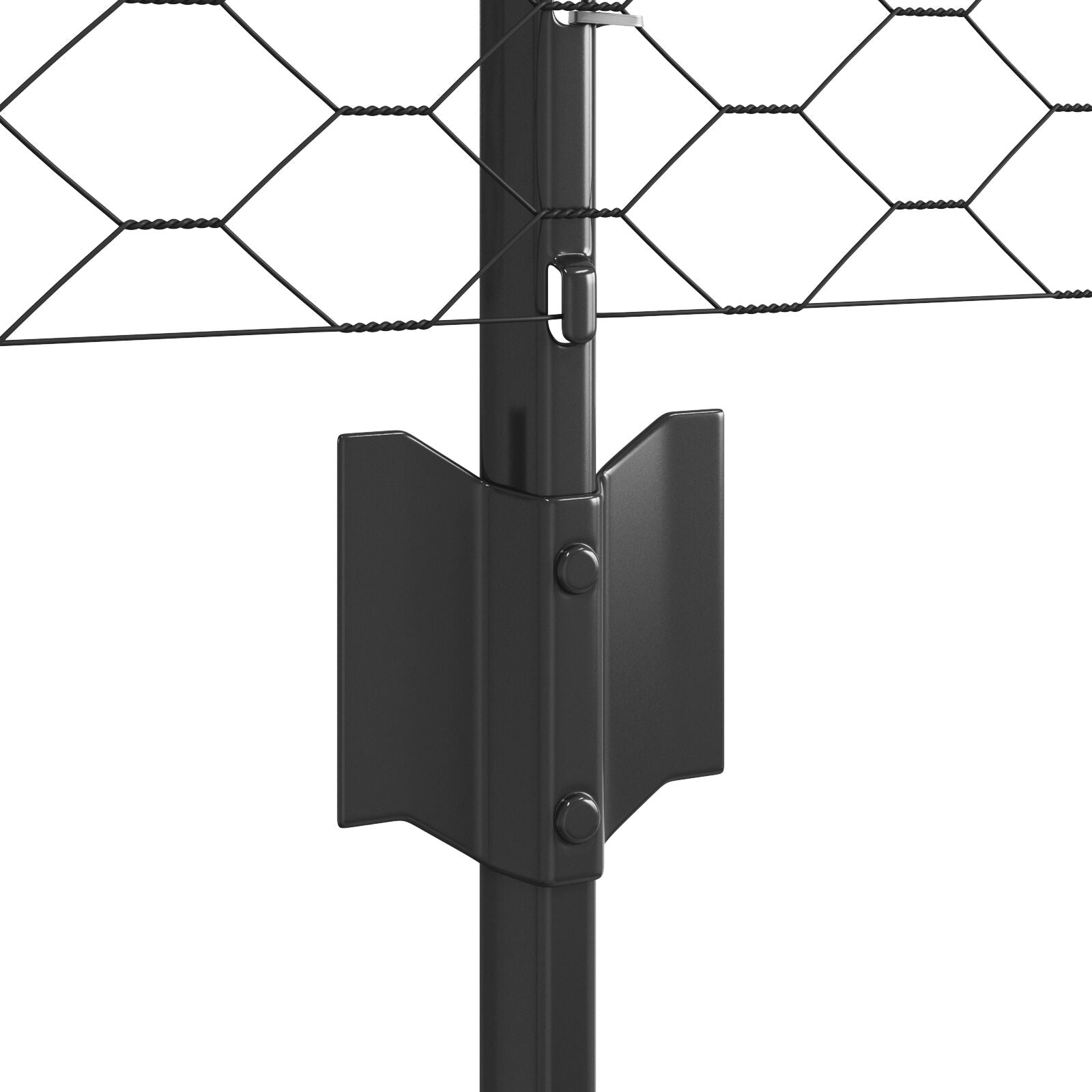Hekpalen 11 Stuks U-Kanaal Grijs 60 Cm Staal,  Hexagonaal Hek Grijs 0.6X25 M Staal