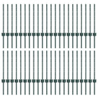Hekpaal 44 stuks groen 100 cm staal