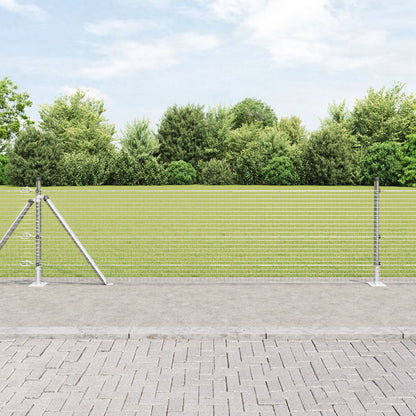 Gegalvaniseerd Draadhek Met 13 Flanged Hekpalen 0.6X50 M Gegalvaniseerd Staal Gegalvaniseerd Staal