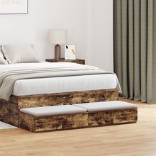 Bedladen 120X36,5X16,5 Cm Bewerkt Hout Gerookt eiken 120 x 36.5 x 16.5 cm