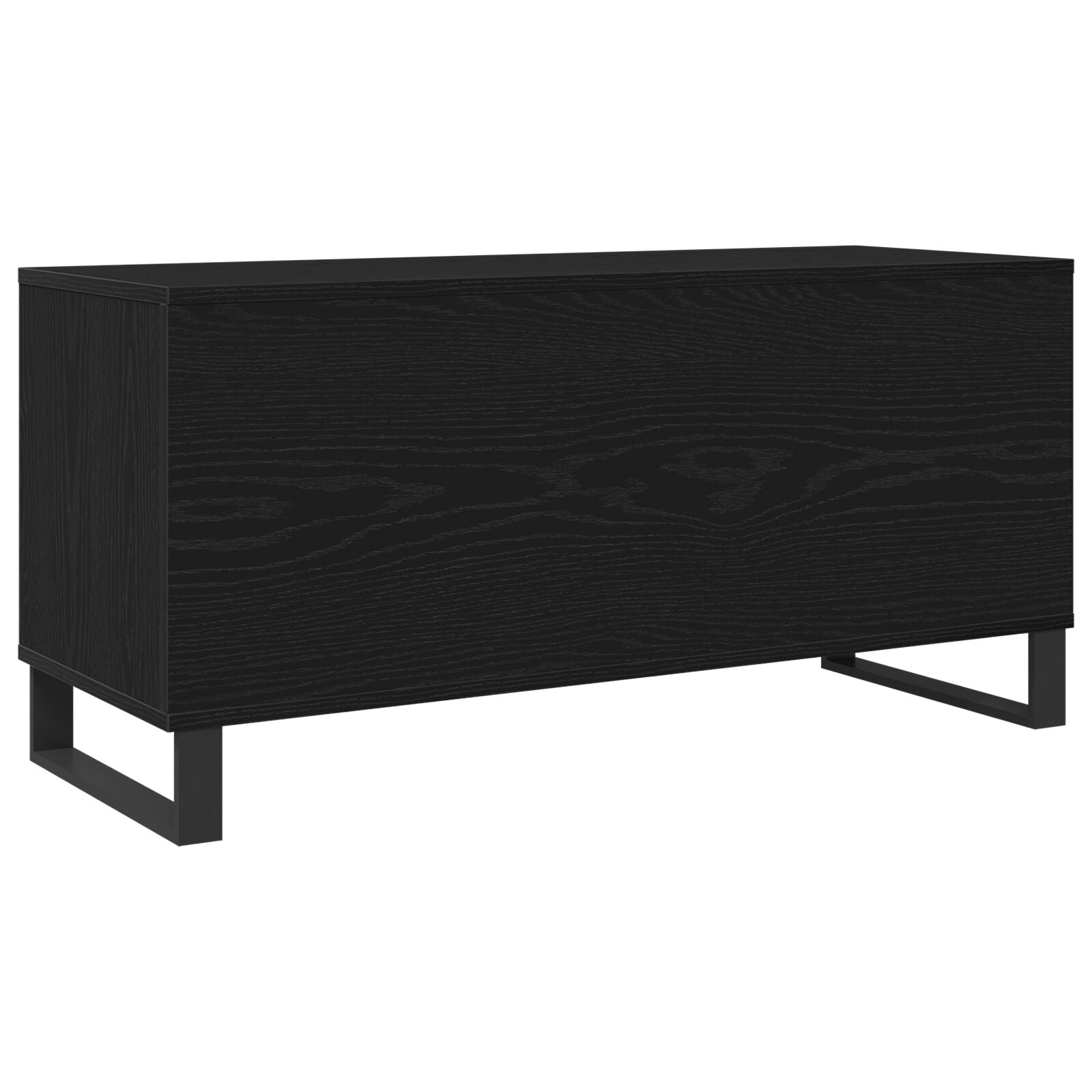 Recordkast Zwart Eiken 100X38X48 Cm Gelaagd Hout