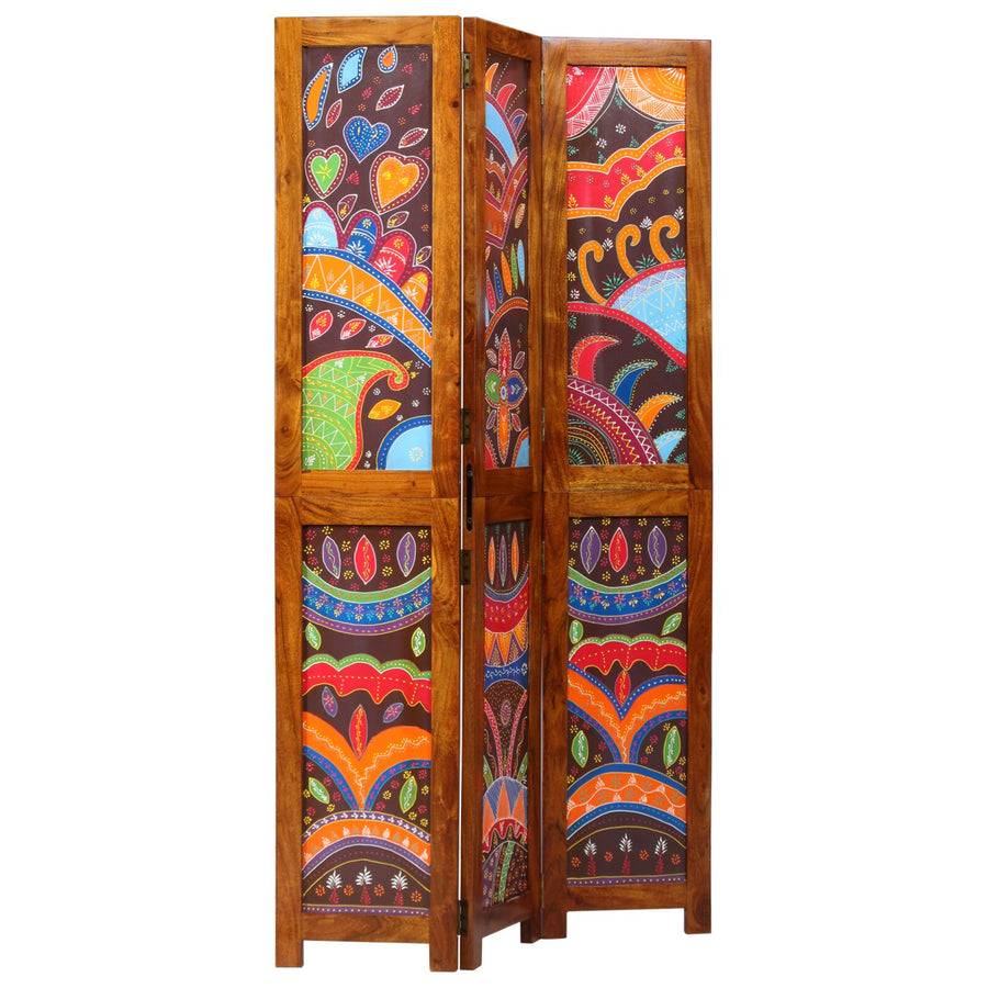 Room Divider 3 Panelen Honingbruin 35X1.5X160 Cm Massief Hout Acacia 35 x 1.5 x 180 cm