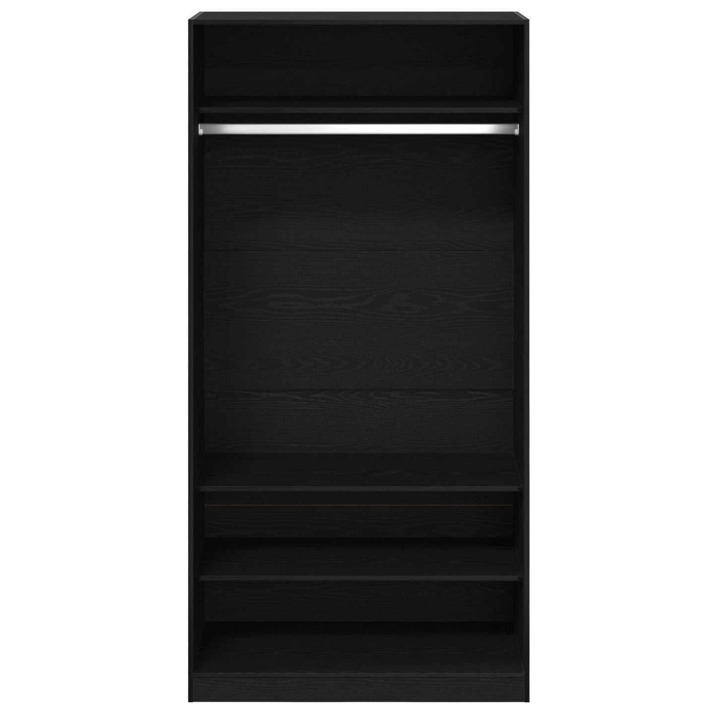 Kledingkast Zwart Eiken 100X50X200 Cm Gemonteerd Hout