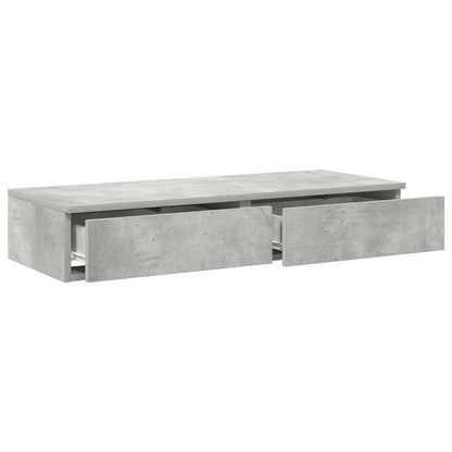 Bedlade Betonnen Grijs Geïntegreerd Hout Beton grijs 80 x 36,5 x 16,5 cm