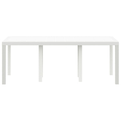 Tuin Tafel 200X100X73 Cm Poly Rattan Wit 2 m