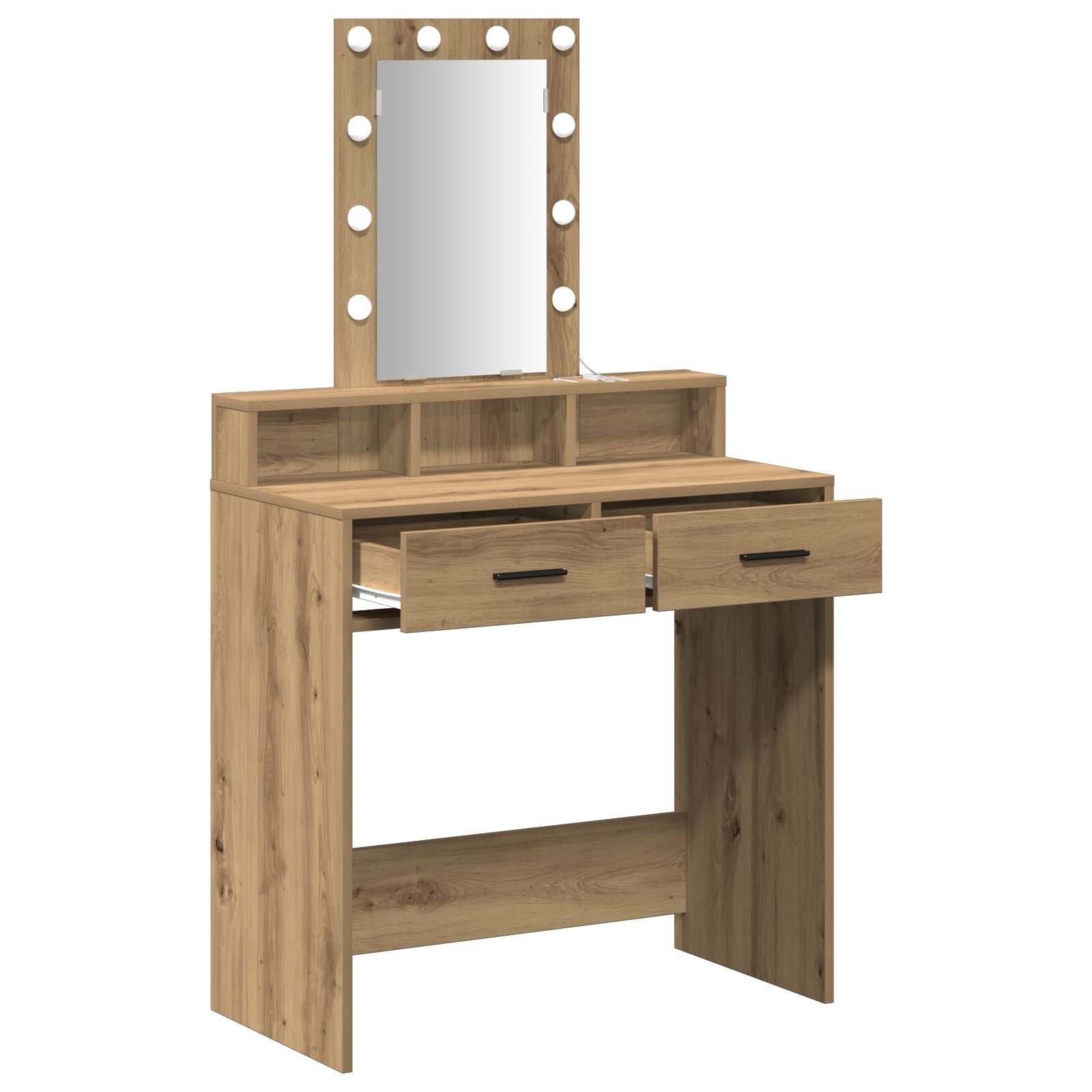 Kaptafel Met Led-Verlichting Artisan eiken 79 x 41 x 140 cm