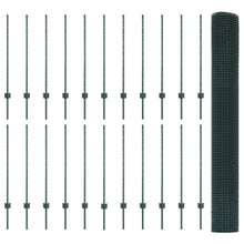 Gelaste Draad Fence Met 22 U-Palen Groen 1X50 M Staal