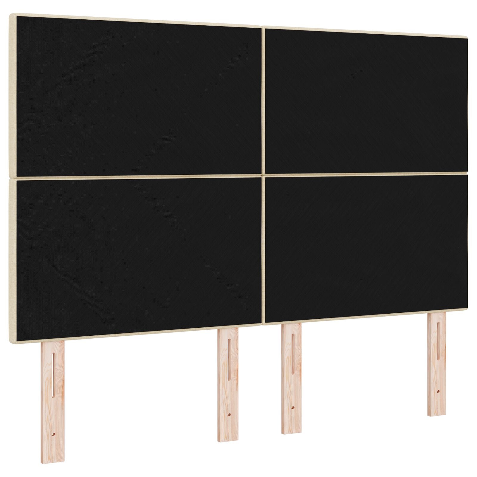 Hoofdbord Knopen Gequilt Crème 160 Cm Stof