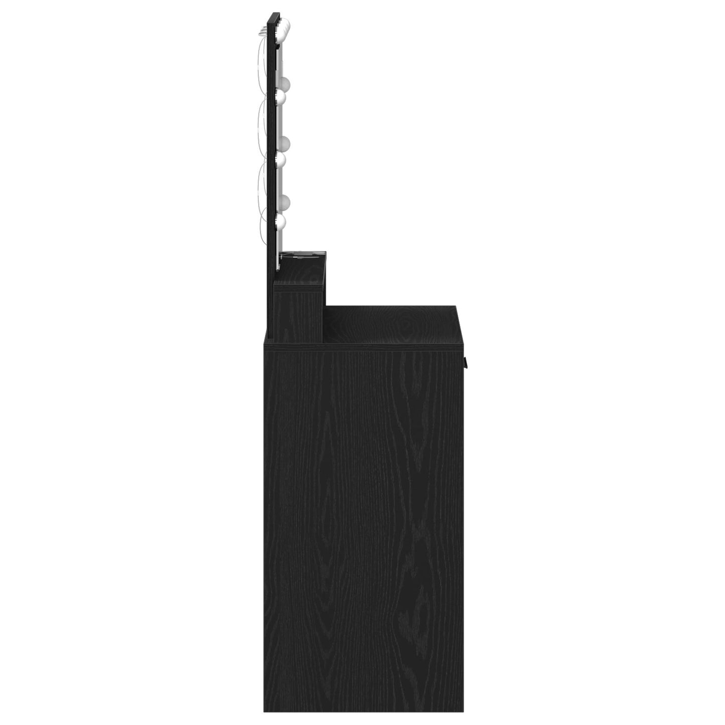 Kaptafel Met Led-Verlichting Zwart Eik Zwart eiken 50 x 41 x 140 cm