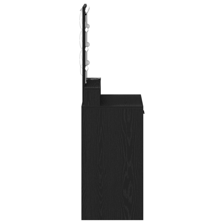 Kaptafel Met Led-Verlichting Zwart Eik Zwart eiken 50 x 41 x 140 cm