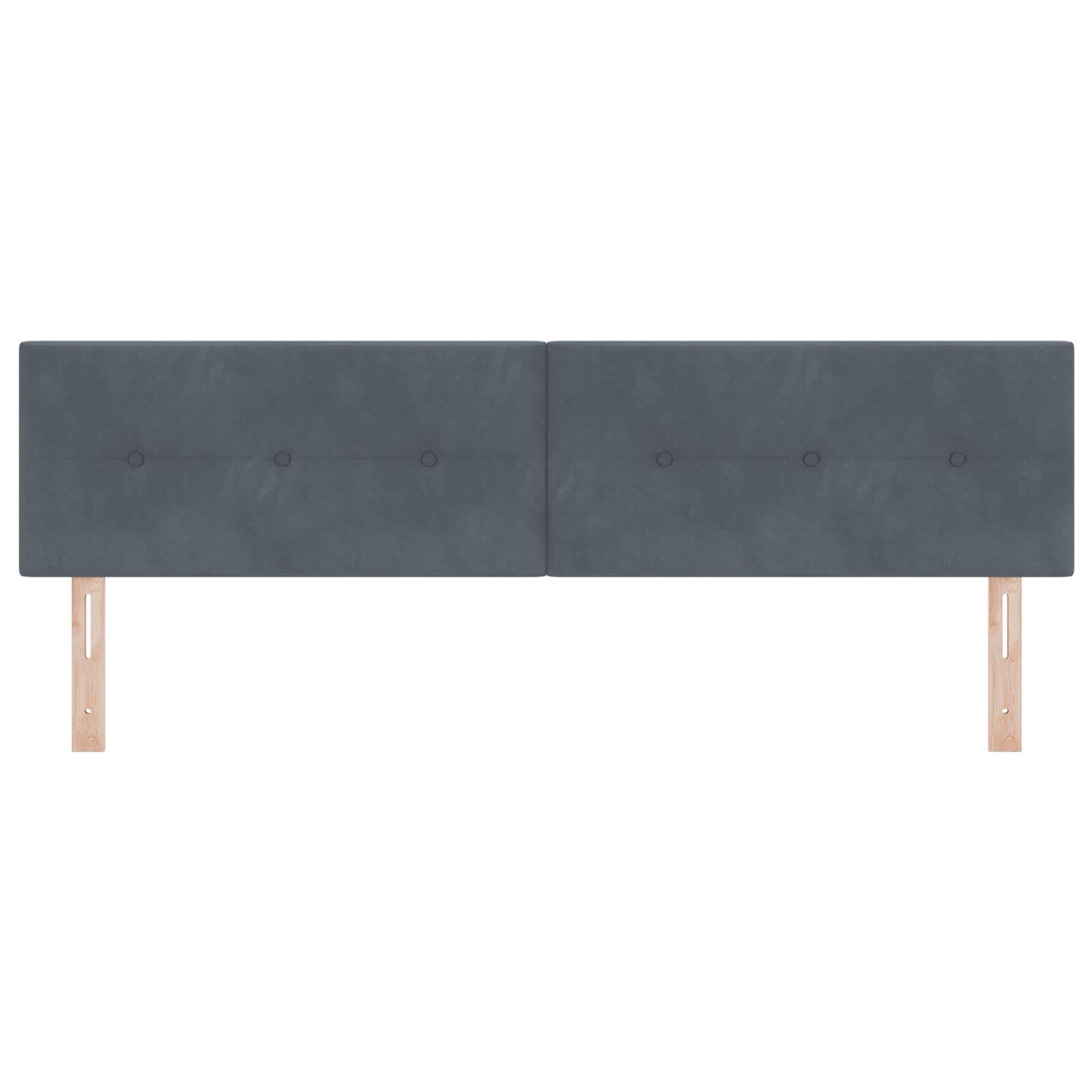 Hoofdbord Met Knopen Velvet Donkergrijs 180 cm Laag hoofdbord