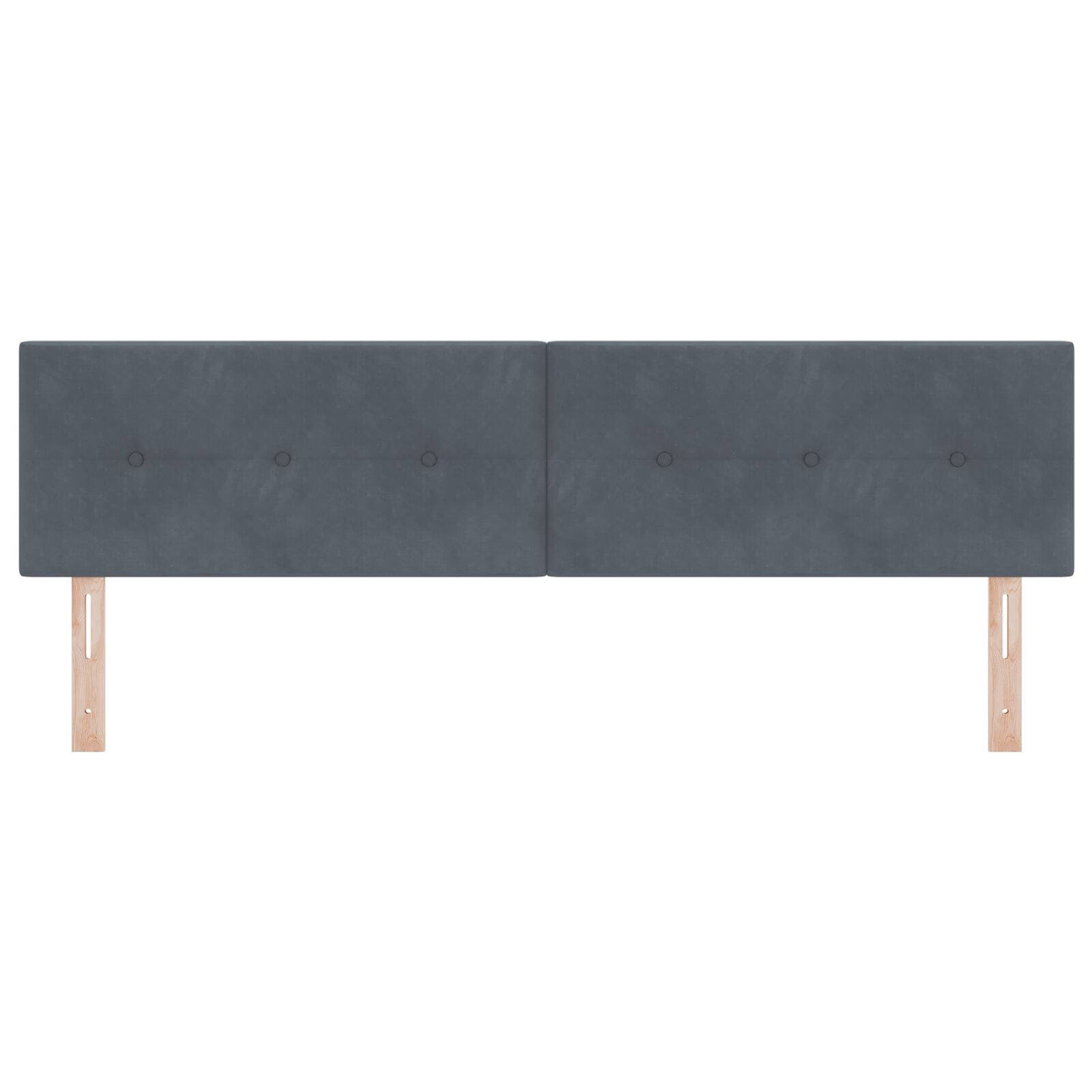 Hoofdbord Met Knopen Velvet Donkergrijs 180 cm Laag hoofdbord