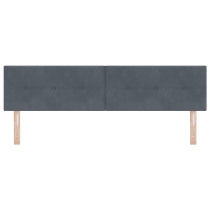 Hoofdbord Met Knopen Velvet Donkergrijs 180 cm Laag hoofdbord