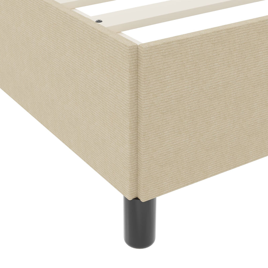 Bedframe Katoenen Stof Lichtgroen Grijs 160 x 200 cm
