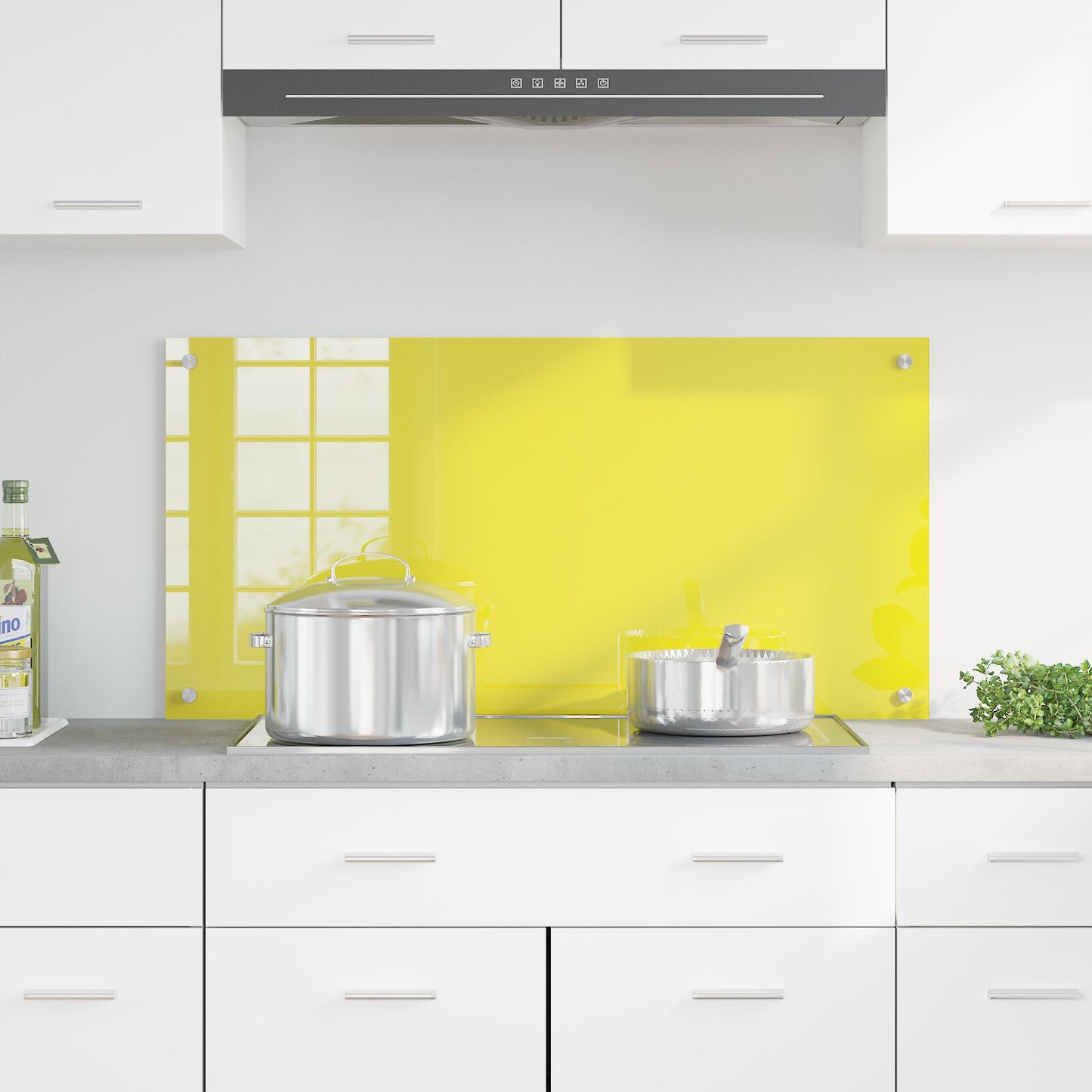 Keuken Achterwand 100X50X0,6 Cm Gelaagd Glas Geel 100 x 50 cm