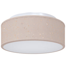 Plafondlamp Ø 30 Cm Stof E27 Ø30 x 13,5 cm Taupe met stervormige lampenkap