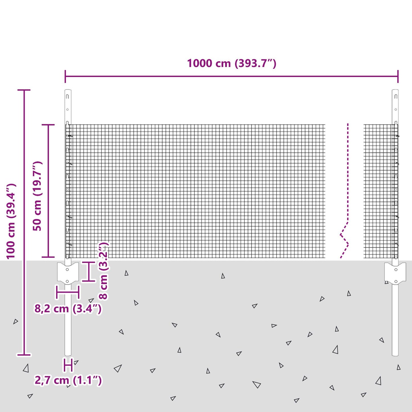 Rustieke Hekpaneelset Set Van 2 Groen Metaal 10 X 0.5 M
