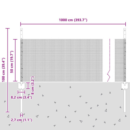 Rustieke Hekpaneelset Set Van 2 Groen Metaal 10 X 0.5 M