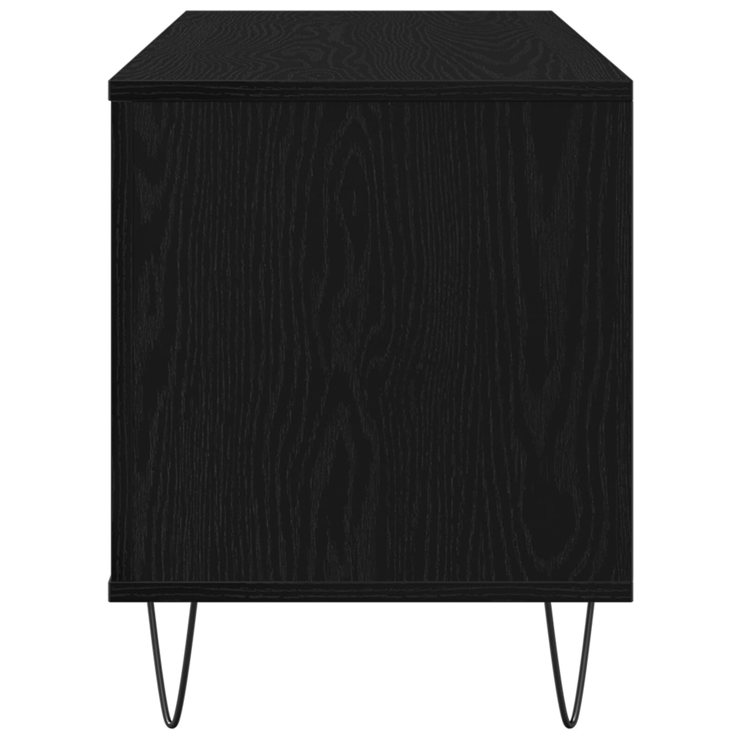 Record Cabinet 100X38X48 Cm Geprefabriceerd Hout Zwart eiken