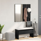 Halmeubel 80x30.5x40 cm zwart eiken