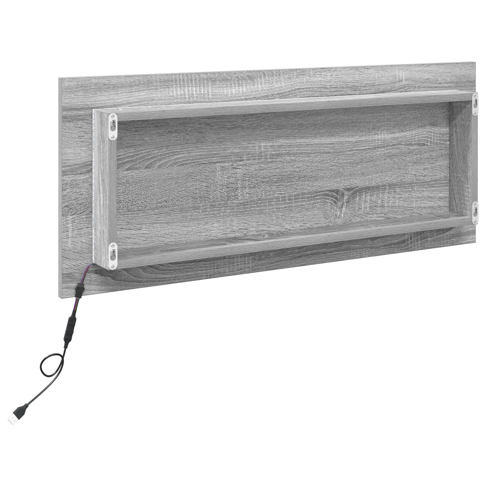Spiegel Grijze Sonoma Bewerkt Hout 90 X 33 Cm Badkamerspiegel
