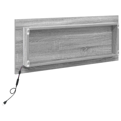Spiegel Grijze Sonoma Bewerkt Hout 90 X 33 Cm Badkamerspiegel