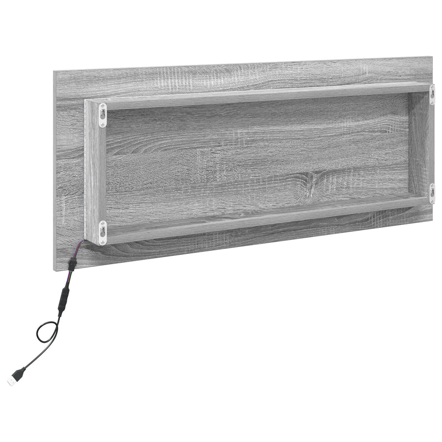 Spiegel Grijze Sonoma Bewerkt Hout 90 X 33 Cm Badkamerspiegel