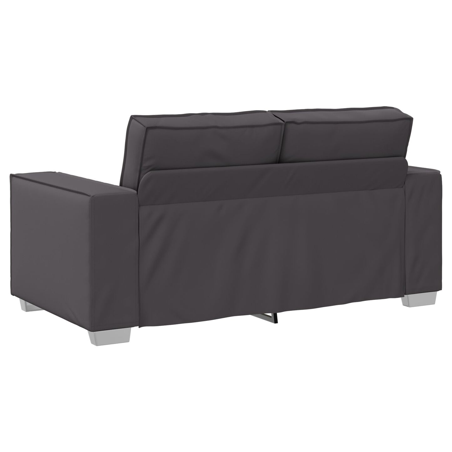 Loveseat Kunstleer Grijs 120 cm
