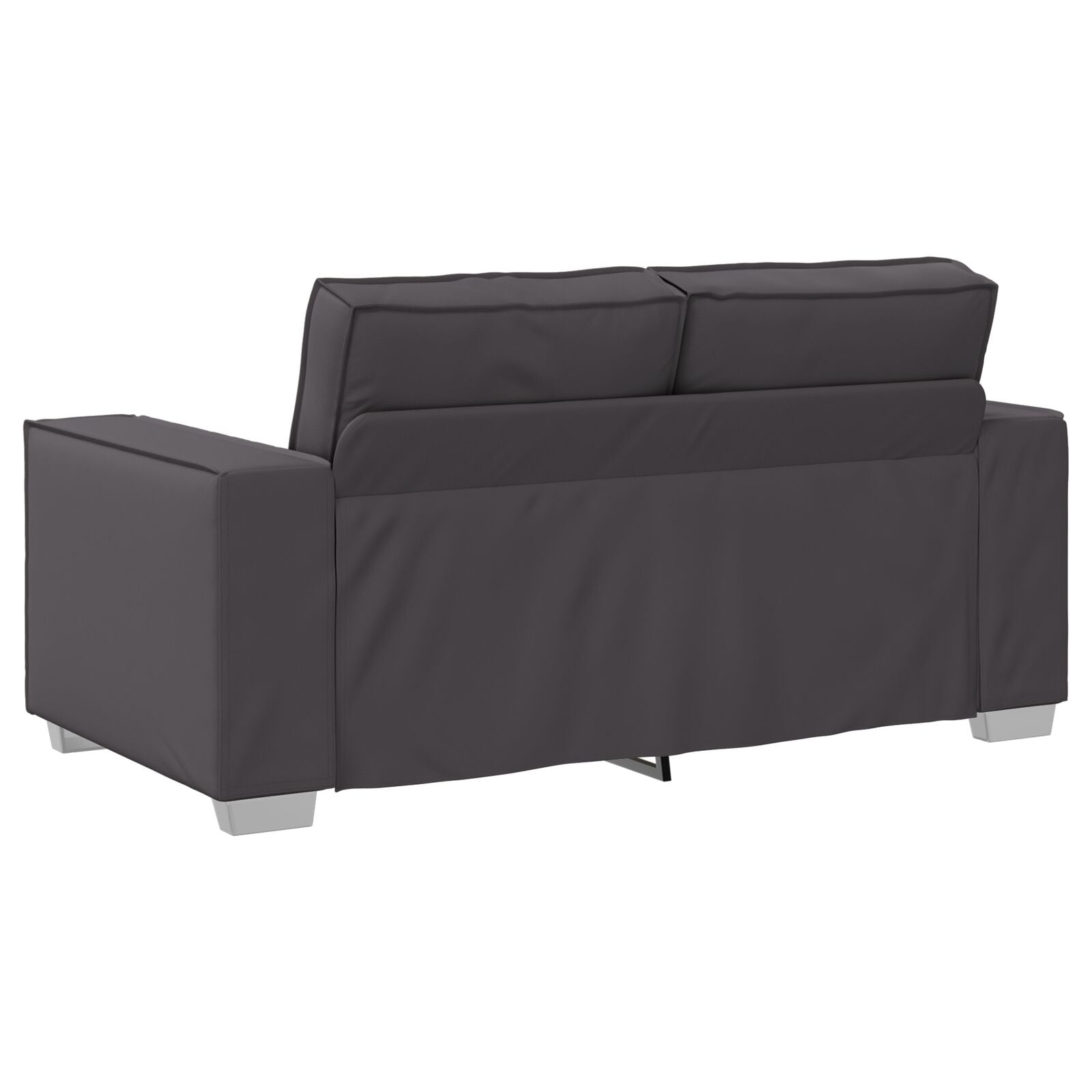 Loveseat Kunstleer Grijs 120 cm