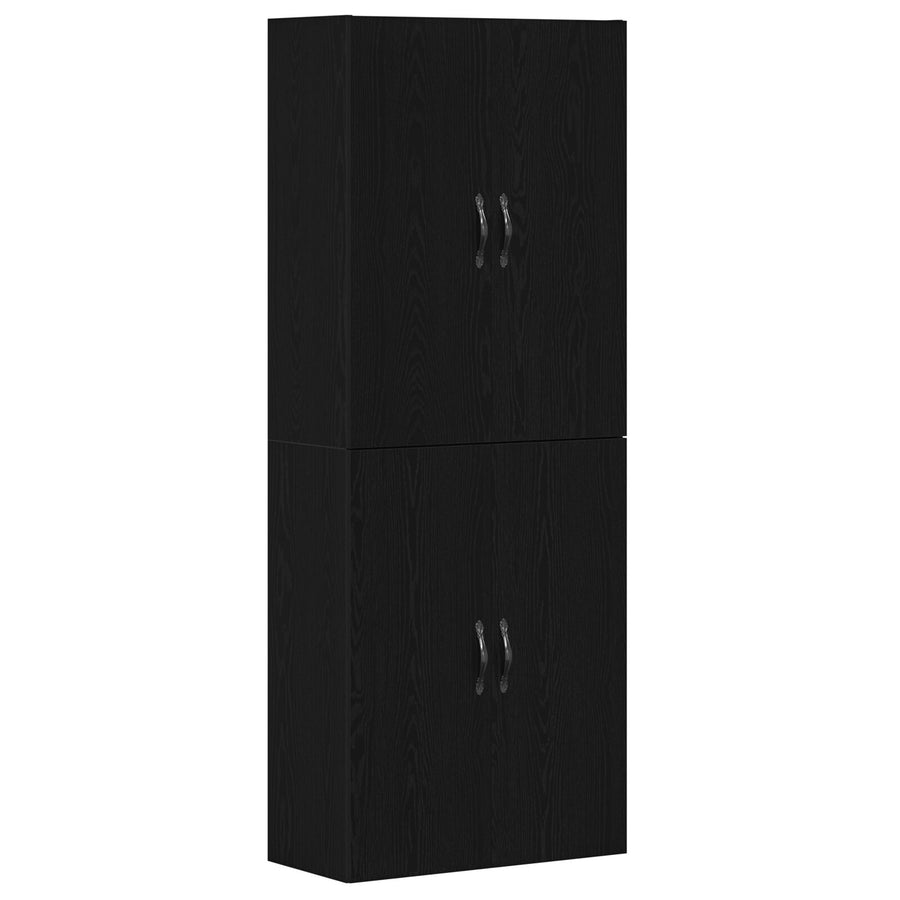 Kasten 2 Stuks Zwart Eiken 69,5X34X180 Cm Geïnvesteerd Hout