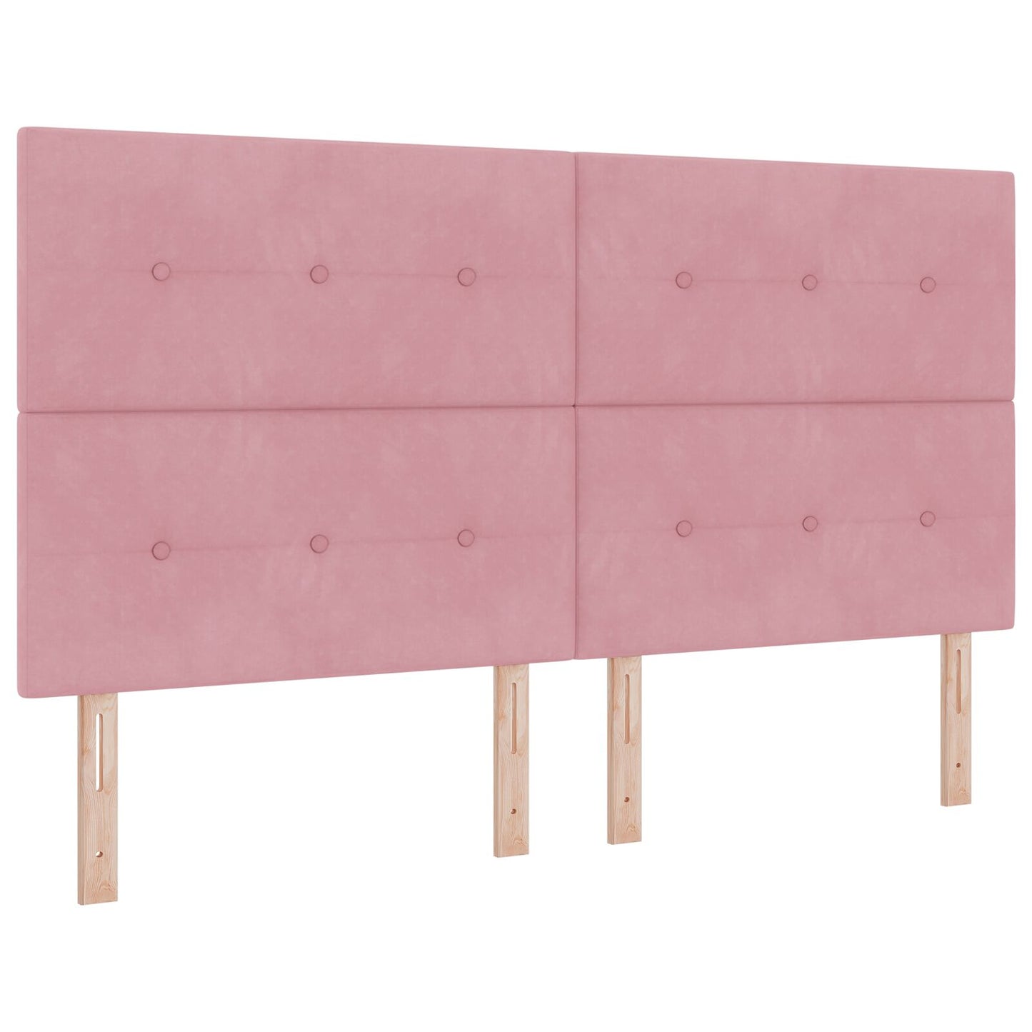 Roze Velourse Bedframe 180X200 Cm Crème