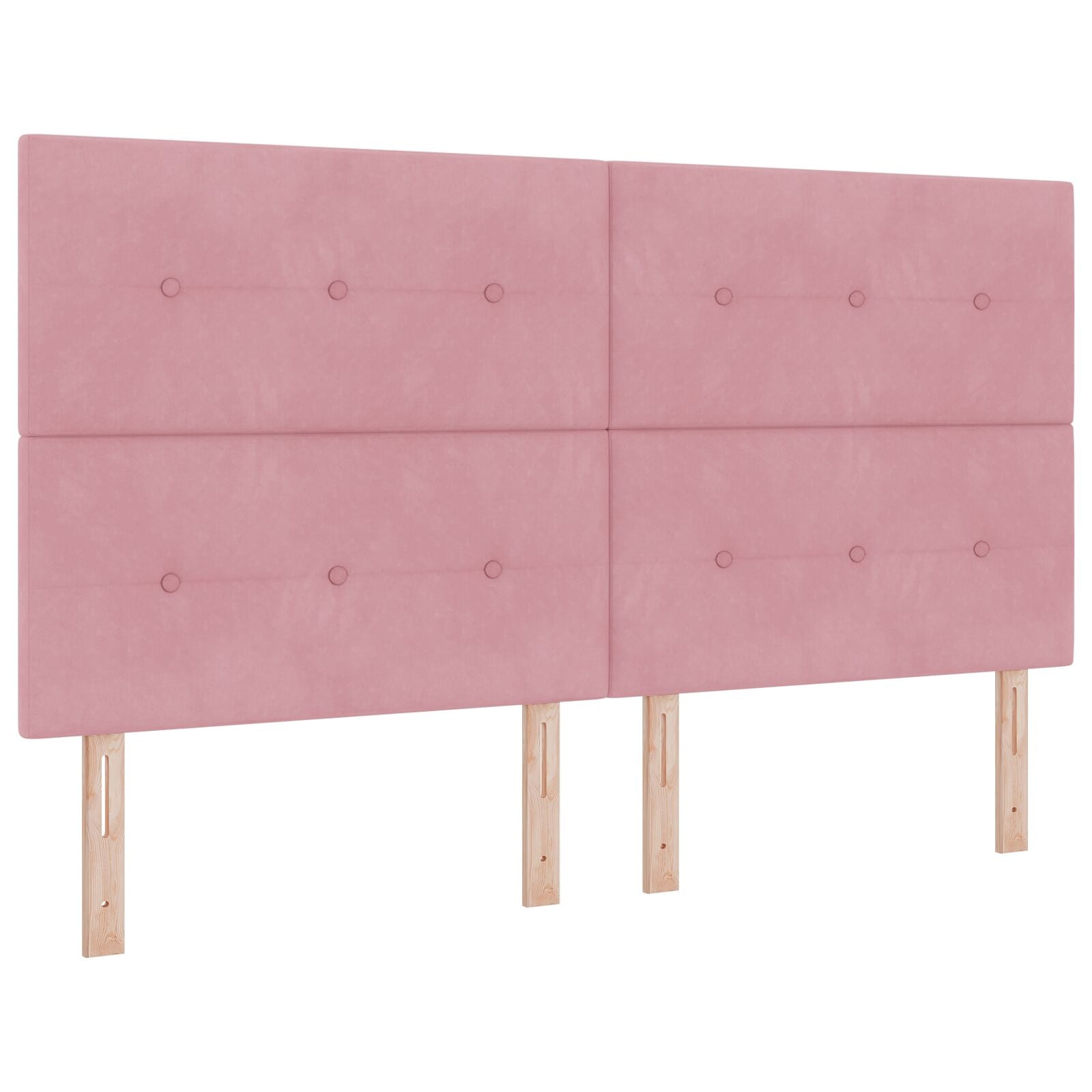 Roze Velourse Bedframe 180X200 Cm Crème