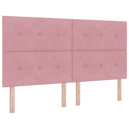 Roze Velourse Bedframe 180X200 Cm Crème