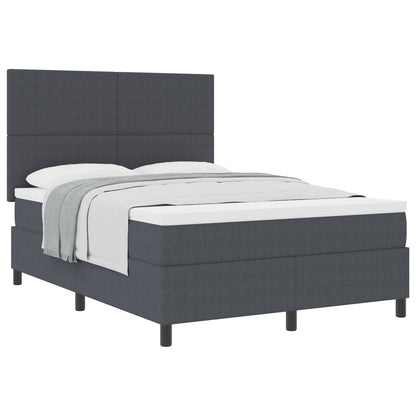 Boxspringbed met matras Donkergrijs 160x200 cm Corduroy stof