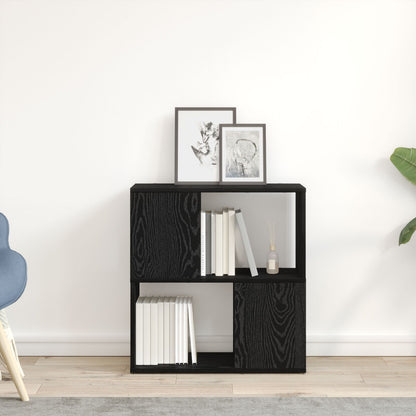Boekenrek Geëngineerd Hout Zwart eiken 60 x 24 x 63 cm