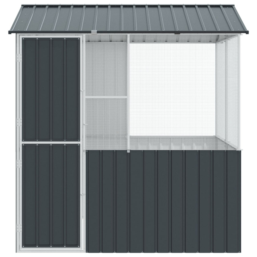 Vogelkooi Antraciet 215X78X200 Cm Ge Galvaniseerd Staal