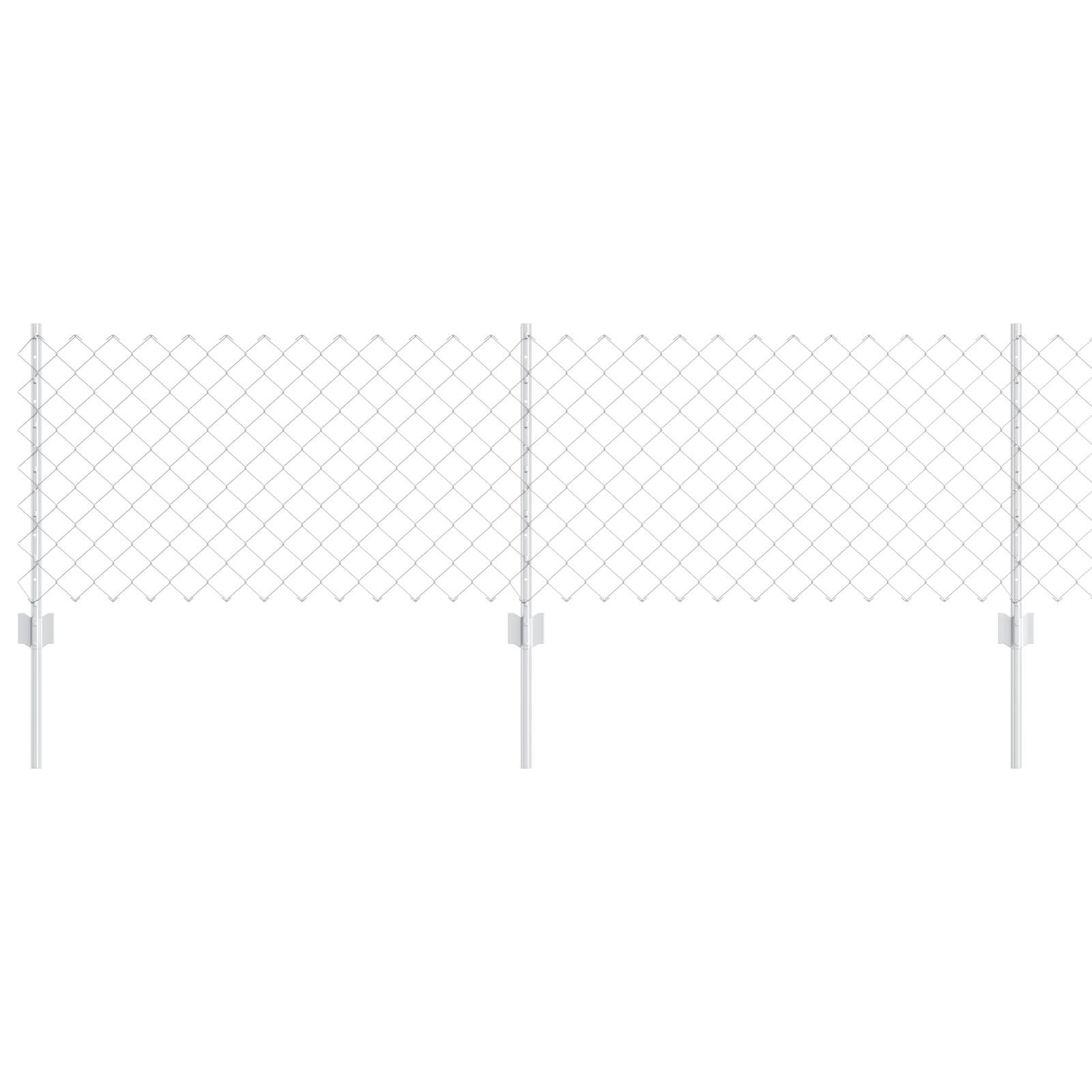 Kettinglinkschutting Met 10 U-Posten Zilver 0.6X10 M Staal