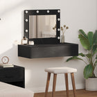 Kaptafel wandmontage 83x40x70 cm zwart