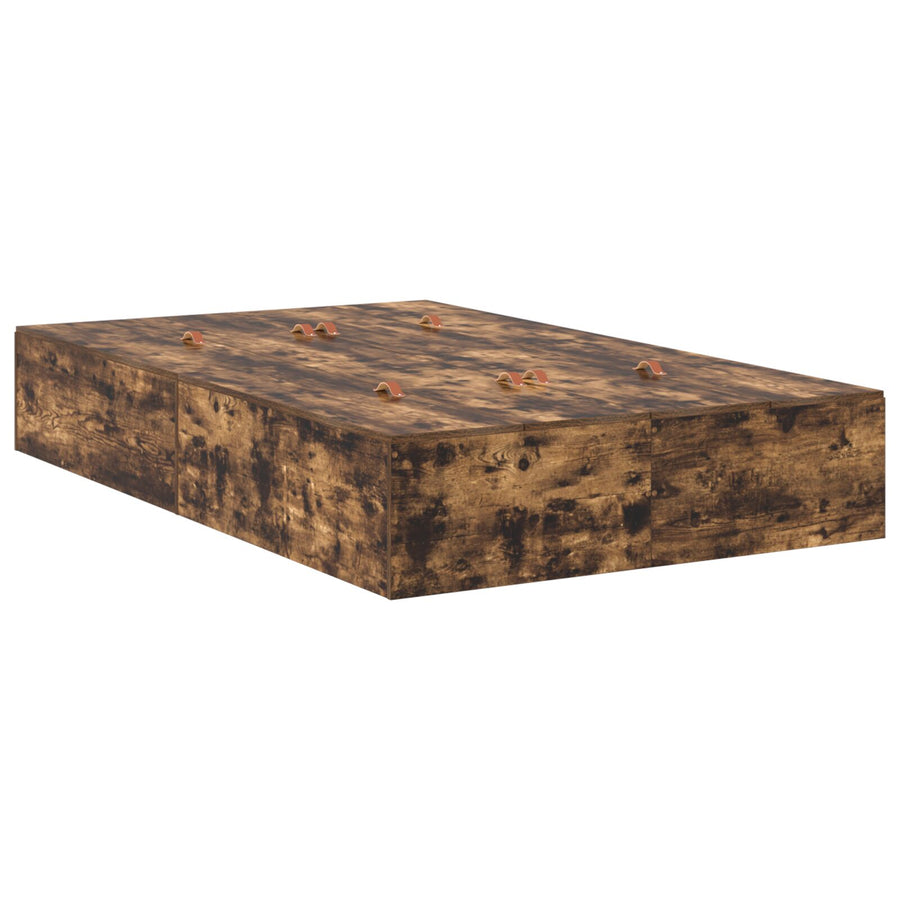 Opbergbedframe Gerookt Eiken 120 x 190 cm