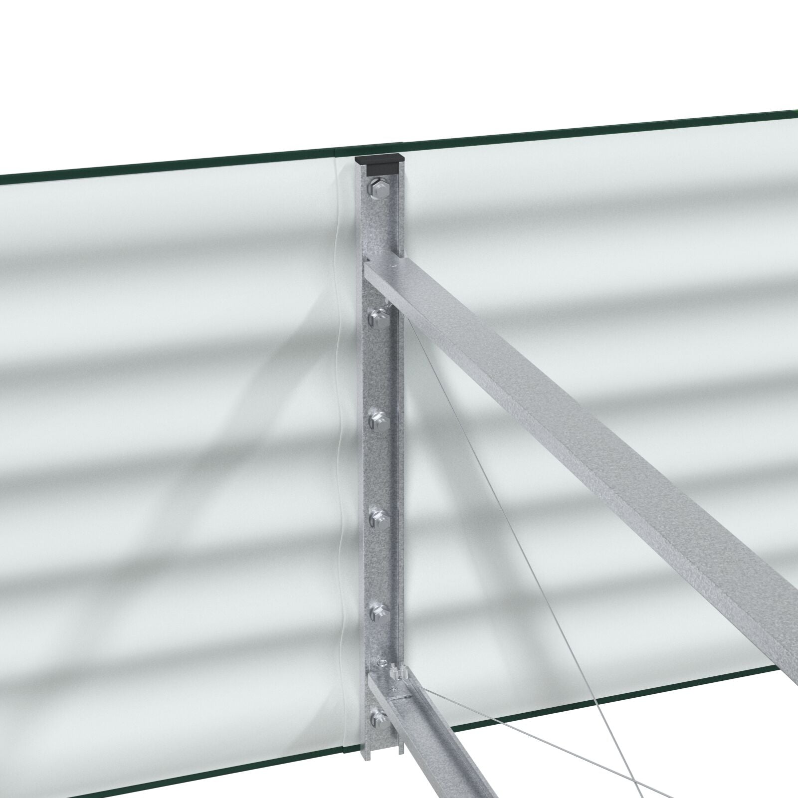 Tuin Verhoogd Bed Gegalvaniseerd Staal 240 x 80 x 44 cm Groen